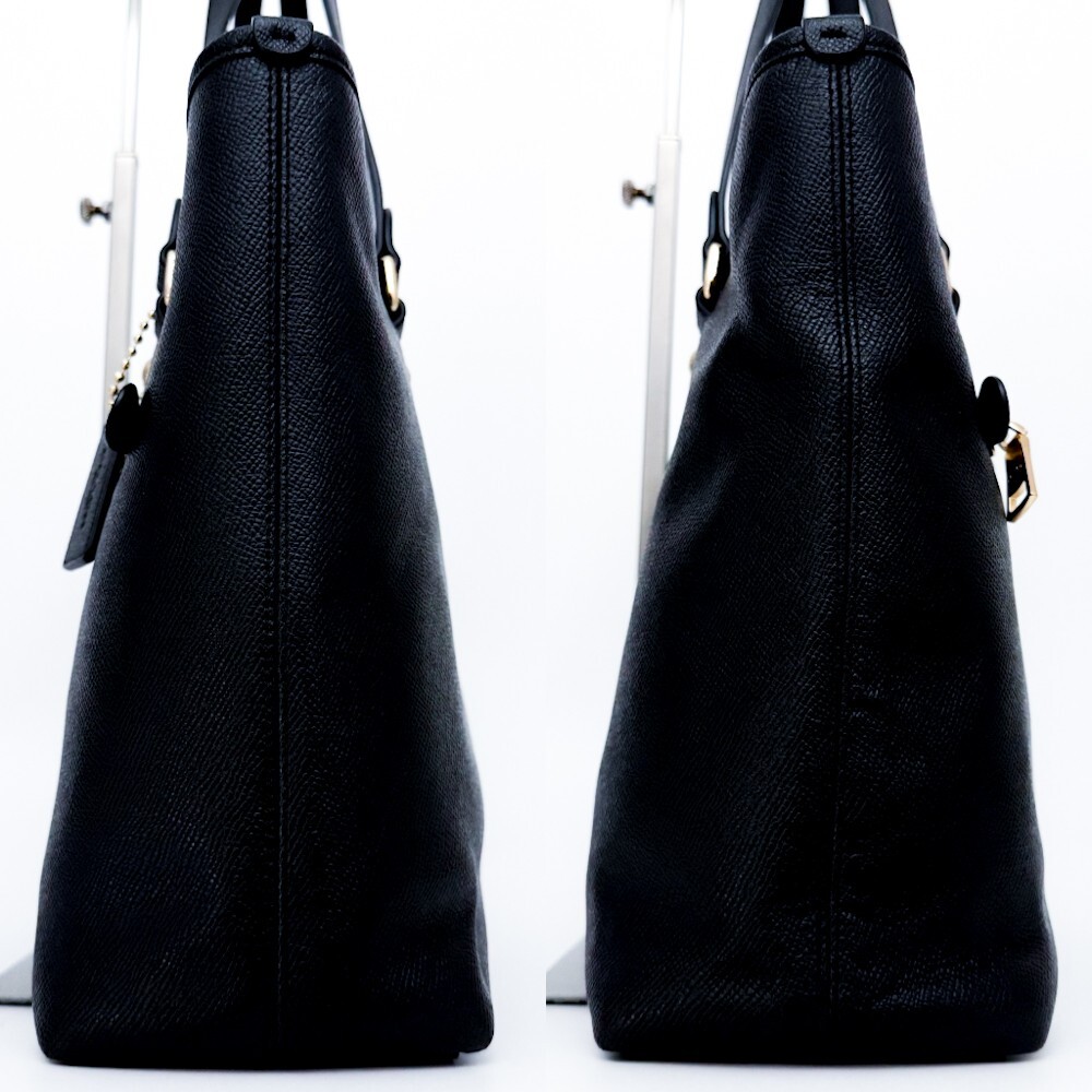 1円□未使用級□COACH コーチ ロゴ金具 チャーム トートバッグ