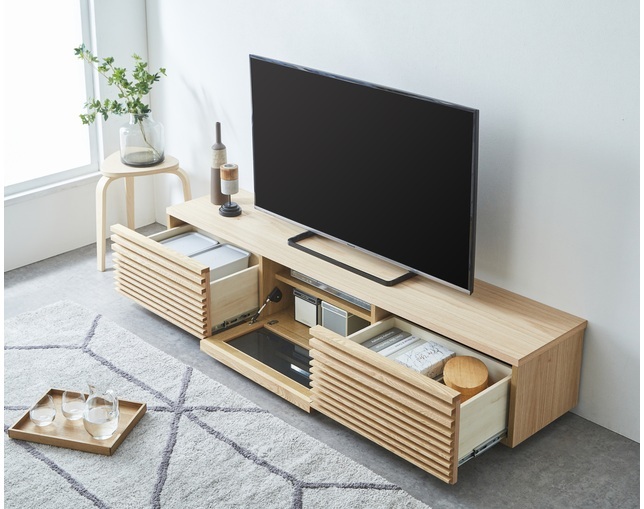 テレビ臺(tái) おしゃれ 200 大川家具 國(guó)産 テレビ臺(tái) ハイタイプ TVボード ウォールナット 北歐 シンプル 和モダン ナチュラル