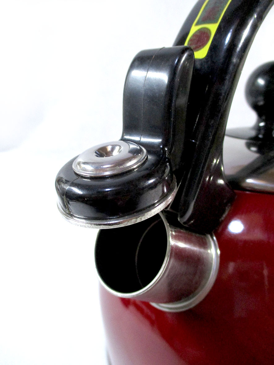 * Showa Retro день новый Country чайник 2.5L нержавеющая сталь wine red не использовался *S12735
