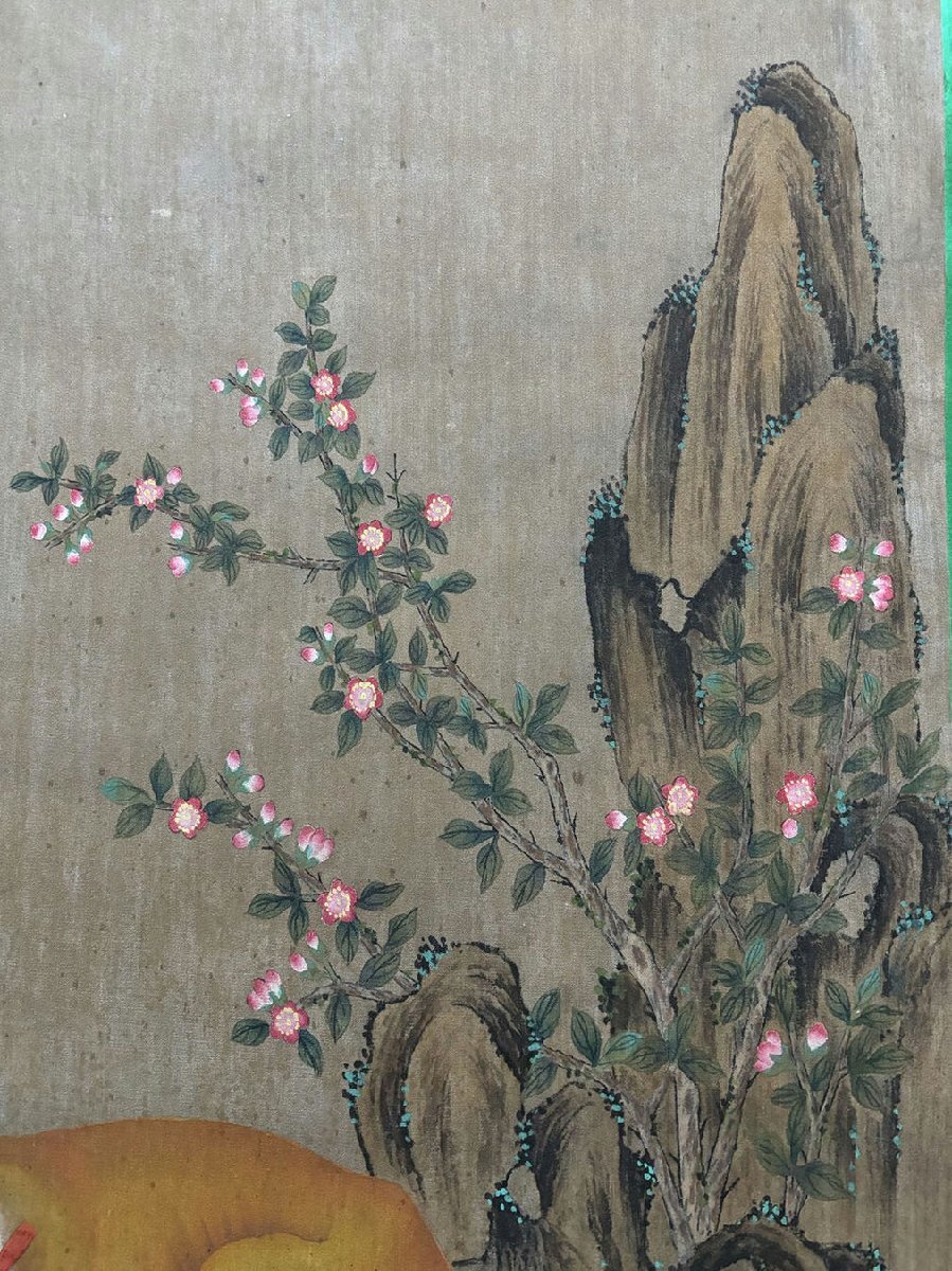 □観心・時代旧蔵□B2542中国古書道◇清 郎世寧 犬図立軸 掛け軸 □観心・時代旧蔵□B2542中国古書道◇清 郎世寧 犬図立軸 掛け軸