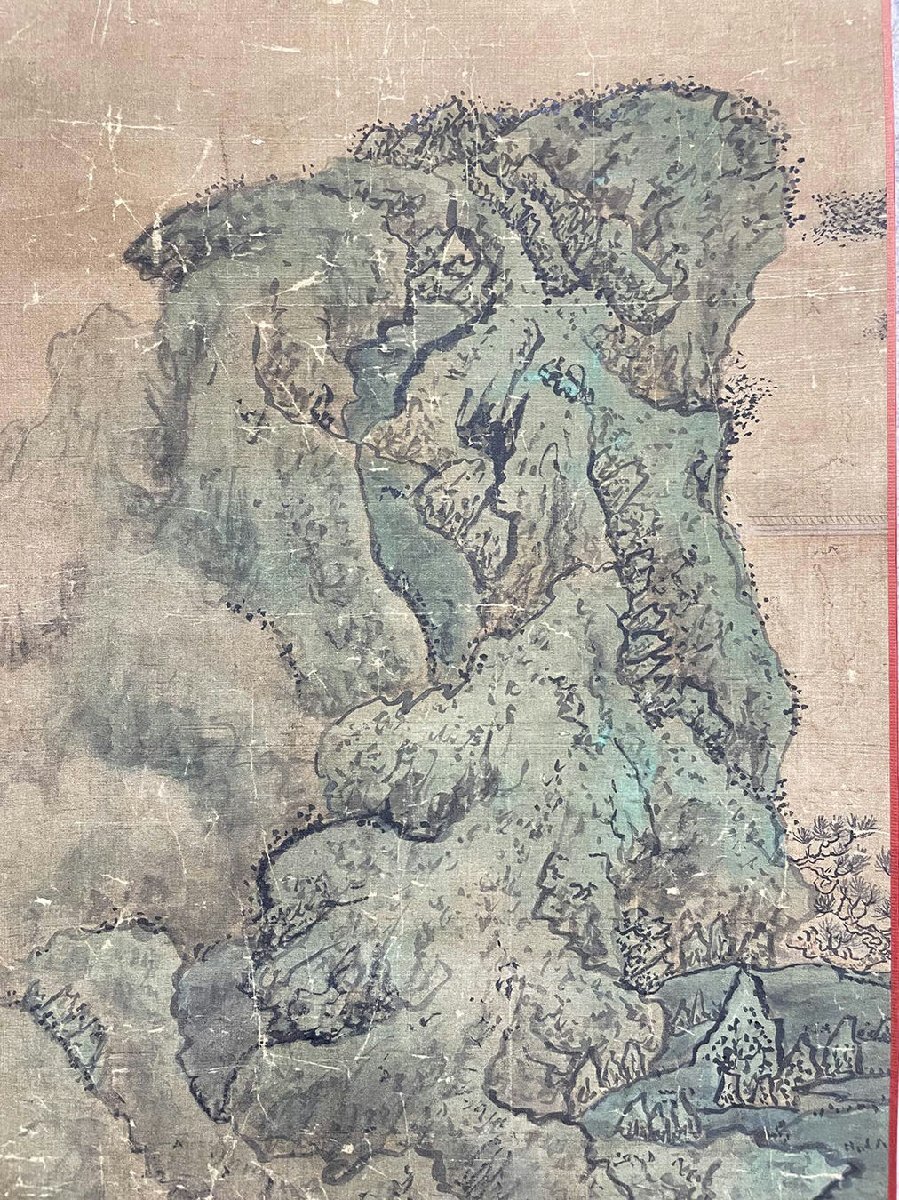 □観心・時代旧蔵□B2493中国古書道 袁江 絹本 12條屏山水 □観心・時代旧蔵□B2493中国古書道 袁江 絹本 12條屏山水