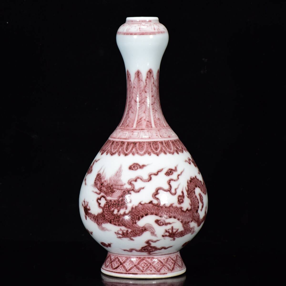 中国 釉裏紅人物紋蒜口瓶 送料込み0301 売れ筋アイテムラン 中国 釉裏紅人物紋蒜口瓶 送料込み0301 工芸