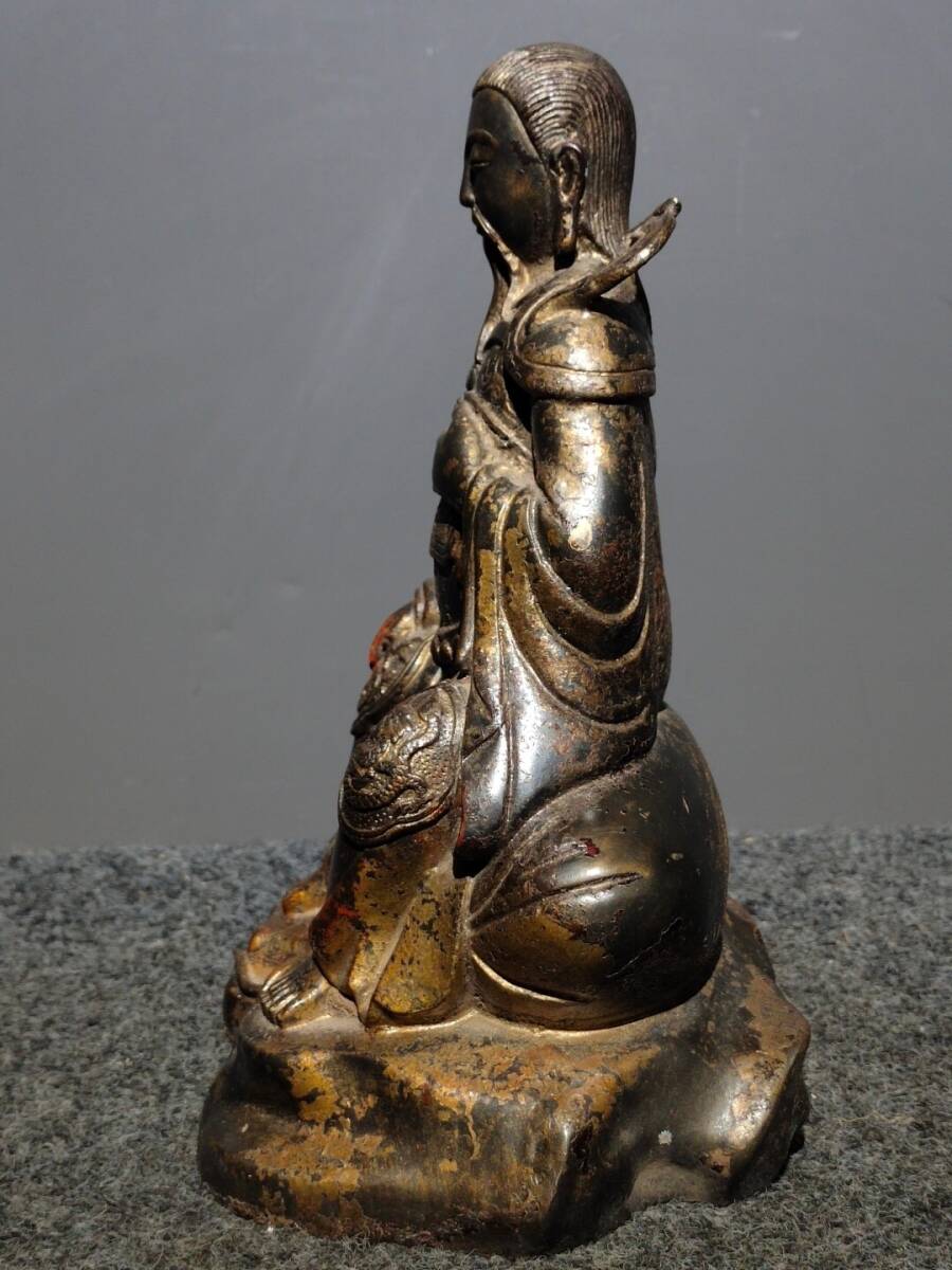 古仏像，清時代，古銅製，中國古美術。 古仏像，清時代，古銅製，中國古美術。