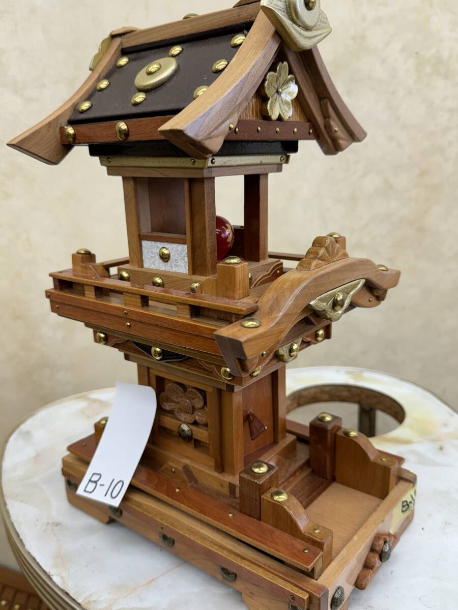 【独法師】C-3 模型手製 手製山鉾 笠鉾 社殿 拝殿 神具神棚 手造レア1点物 独法師】c-3 模型手製山鉾 笠鉾 社殿 拝殿神具神棚 手造