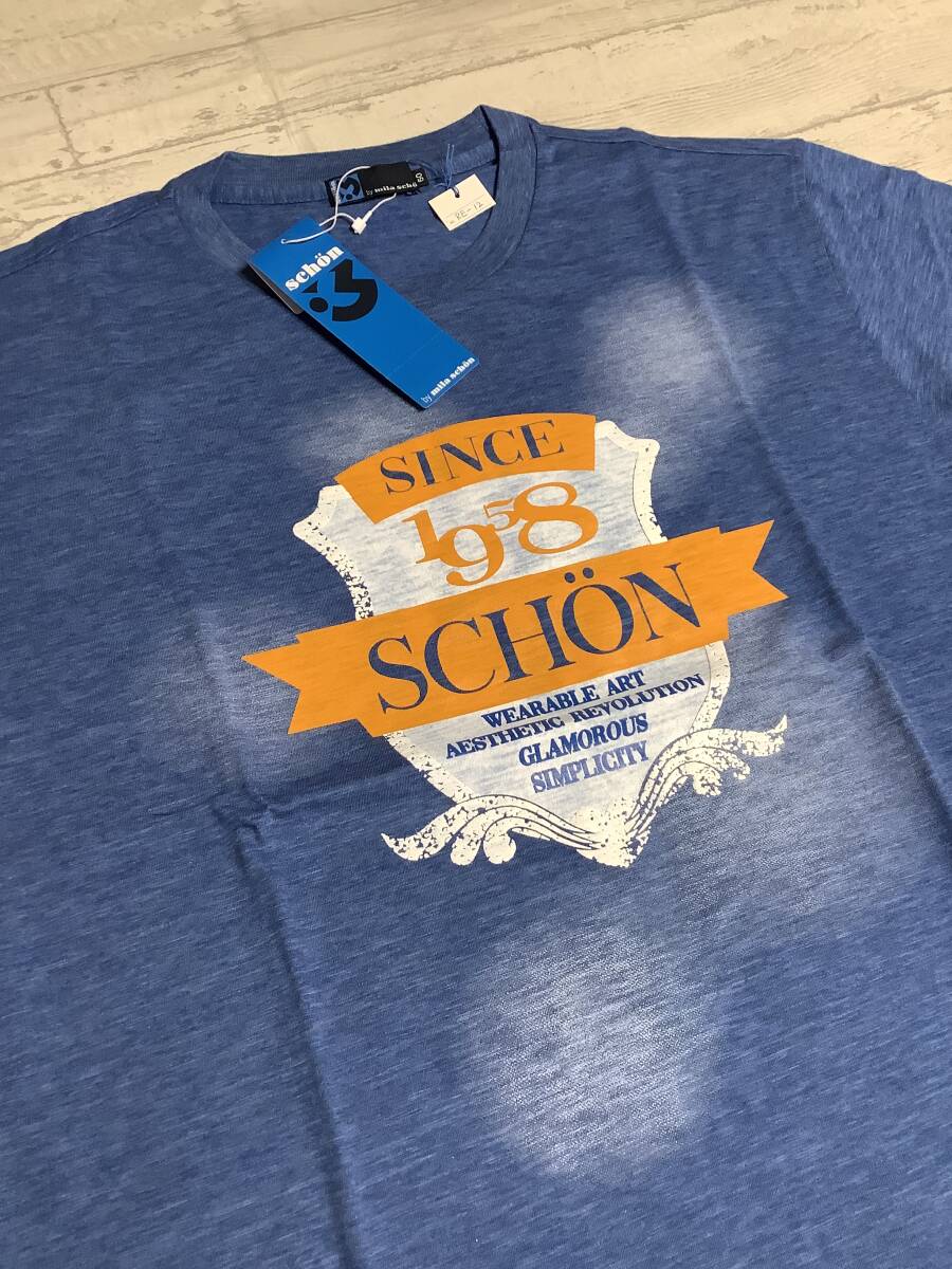新品未使用　半袖★mila schon ミラショーン　定価18,700円の品　50 LLサイズ　カジュアル　ブルー系　Tシャツ　_画像1