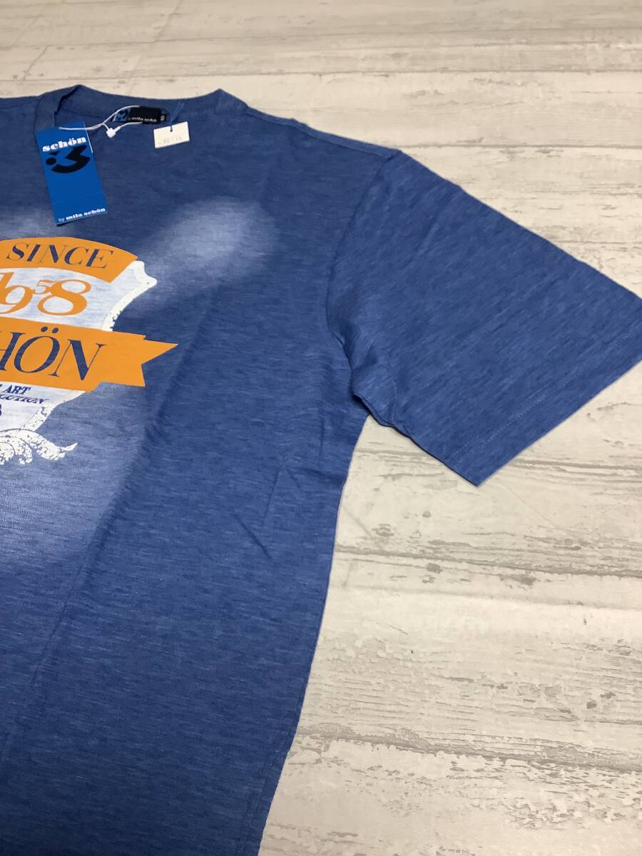 新品未使用　半袖★mila schon ミラショーン　定価18,700円の品　50 LLサイズ　カジュアル　ブルー系　Tシャツ　_画像3