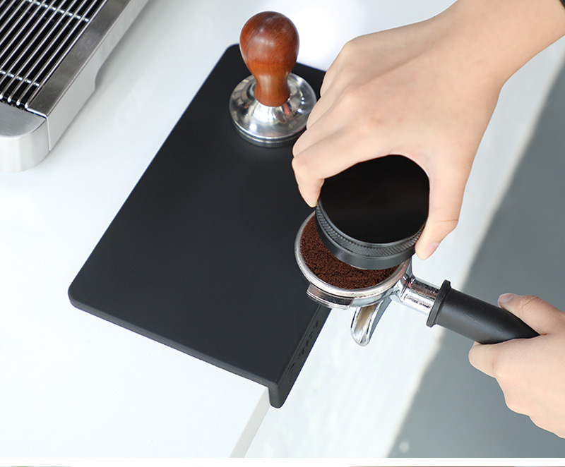 FUN COFFEE темпер коврик Espresso кофе коврик угол язык булавка g матовый черный Espresso машина (co-0014)