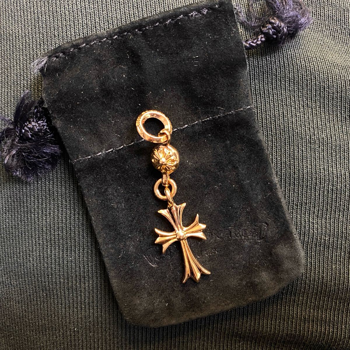 希少】CHROME HEARTS クロムハーツ 22k ワンボール タイニーCH 希少】CHROME HEARTS クロムハーツ 22k ワンボール タイニーCH