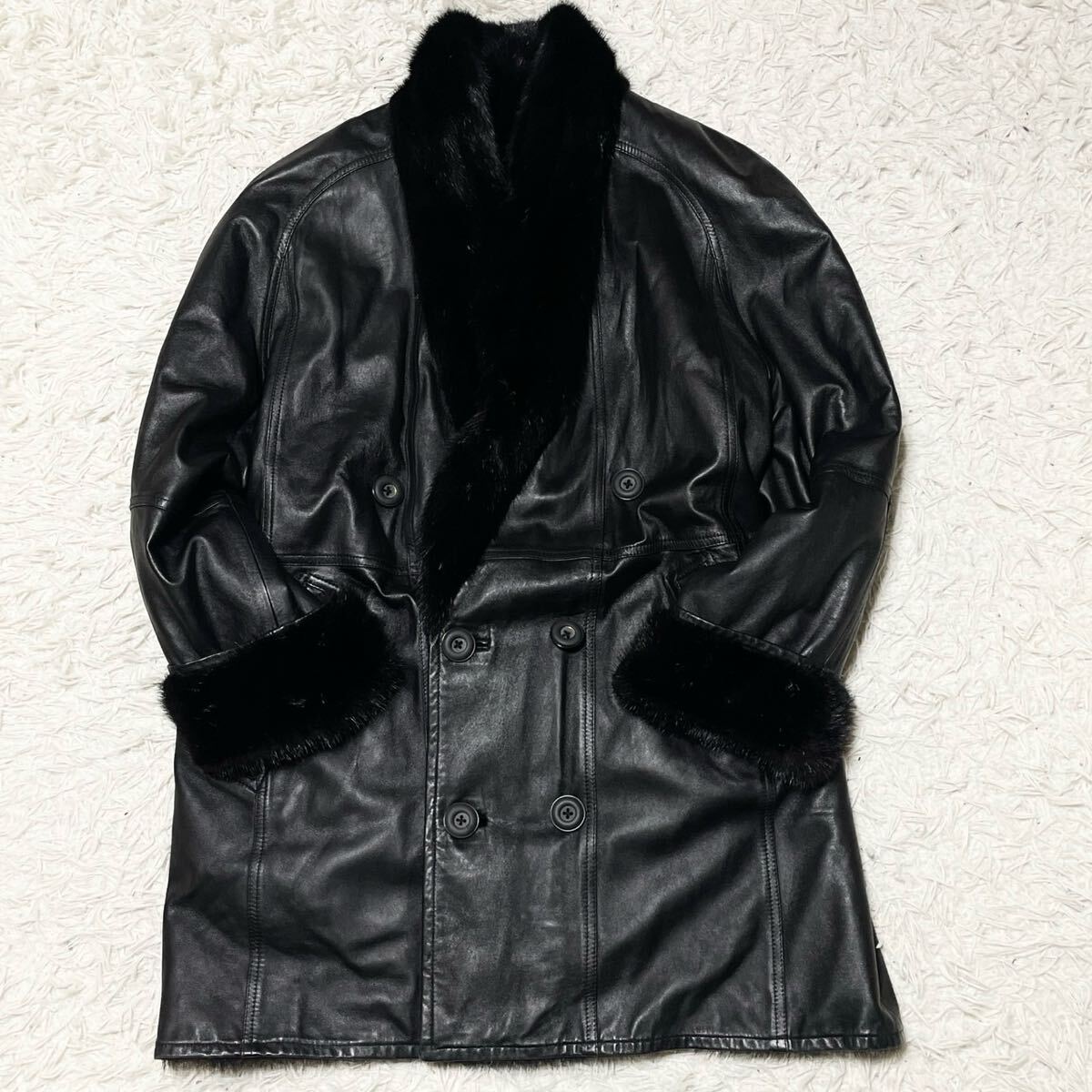 極美品/最高級○ メンズ リバーシブル 毛皮コート ファーコート 極美品/最高級○ メンズ リバーシブル 毛皮コート ファーコート