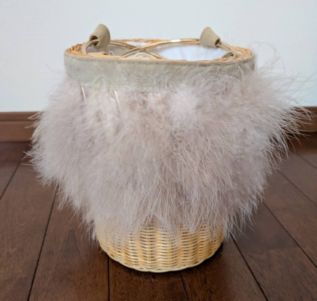 かごバッグ　MICOAMERI　ミコアメリ　舟山久美子　くみっきー　フェザーかごバッグ　カゴバック_画像3