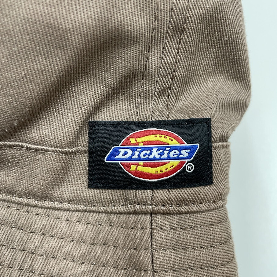 Dickies ブラウン系 バケットハット スポーツ ゴルフ アウトドア キャンプ バイク オートバイ 帽子 ブラックタグホワイト刺繍 ディッキーズ_画像4