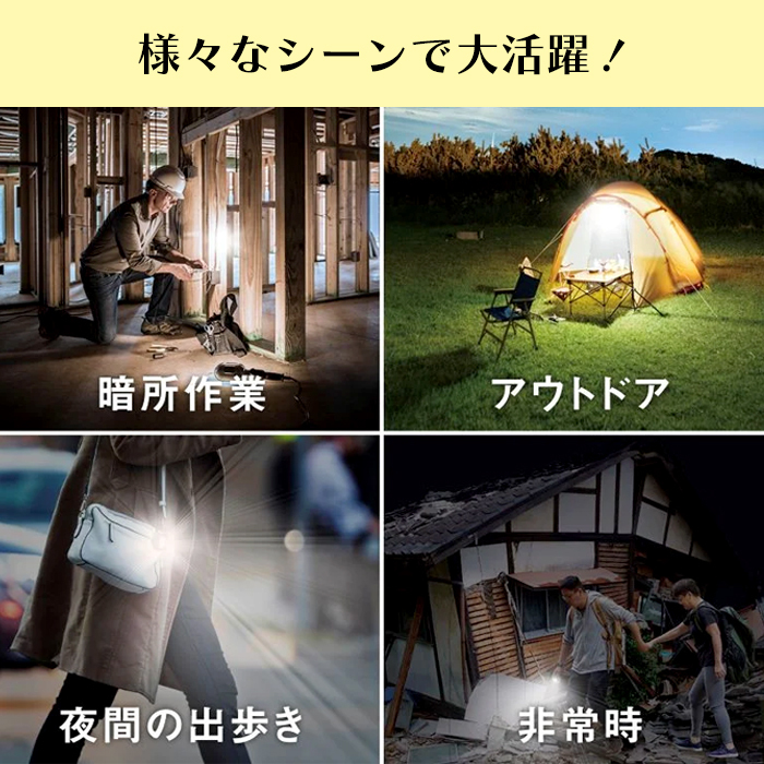 ワークライト LED 3燈 20W 屋外 屋內(nèi) コンパクト MHUKK-0114R
