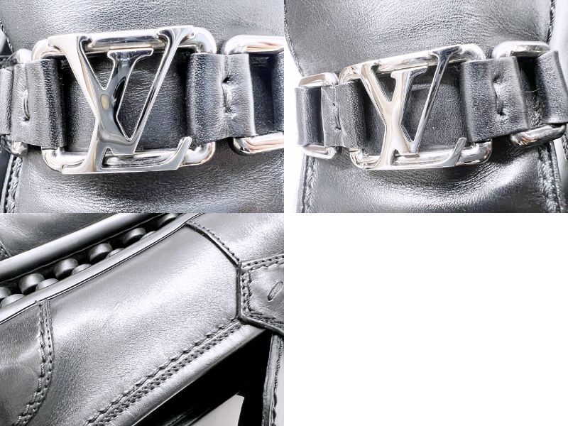美品　Louis Vuitton　ルイヴィトン　LV　モンテカルロ　ローファー　ドライビングシューズ　黒　5 1/2　約25ｃｍ