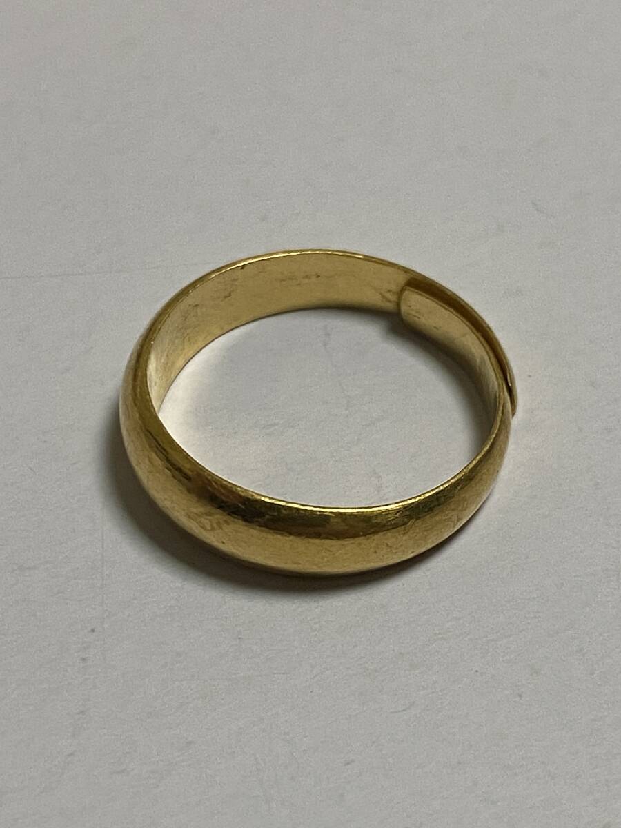◇純金 刻印入 K24 甲丸 フリーサイズ リング 指輪◇(検 ◇純金 刻印入 K24 甲丸 フリーサイズ リング 指輪◇(検