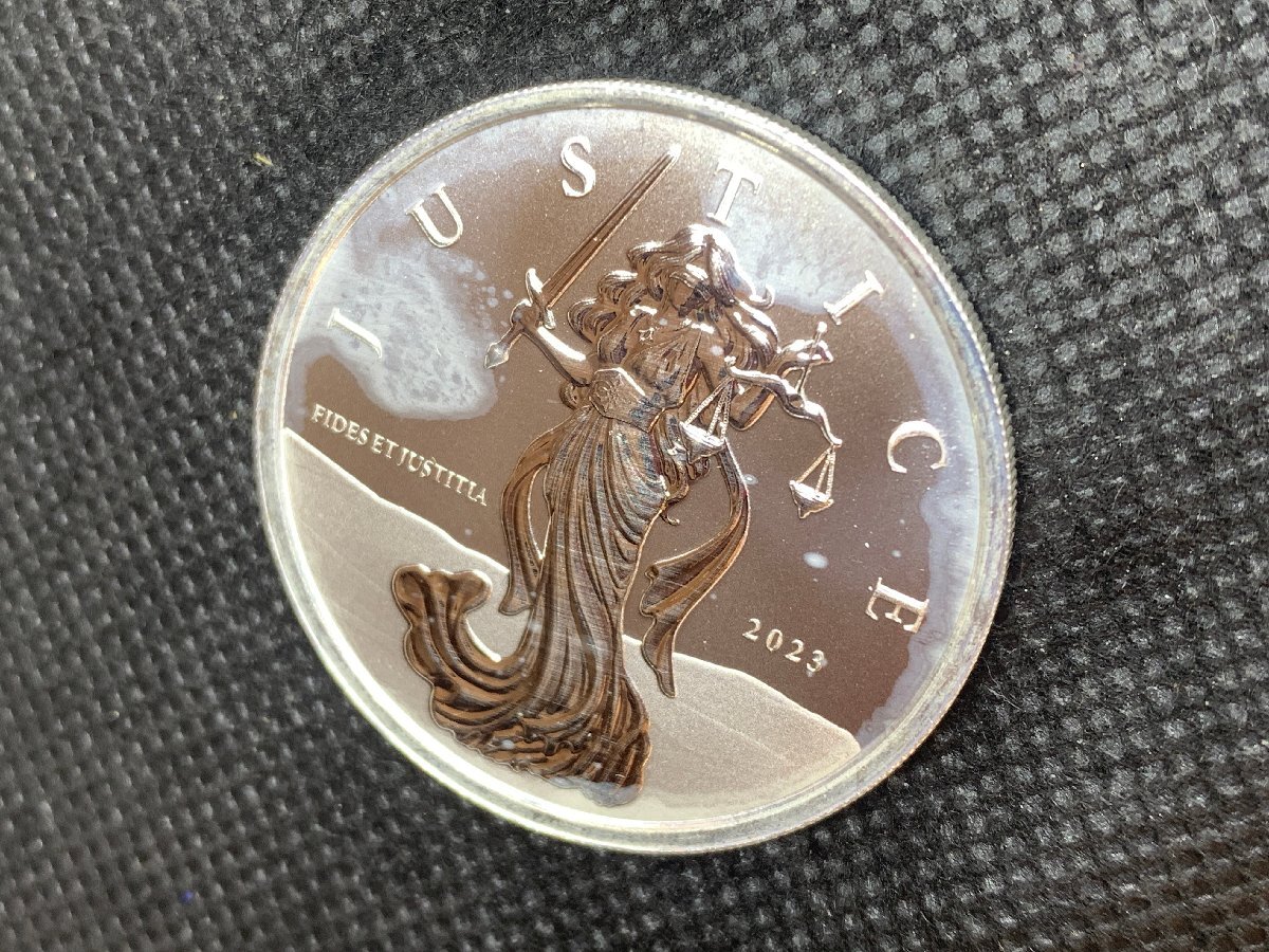 ジブラルタル 2023 1ポンド 1オンス 銀貨 PCGS MS66 正義の女神
