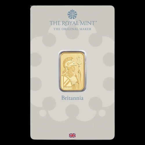 [保証書付き] (新品) イギリス「ブリタニア」純金 5グラム バー