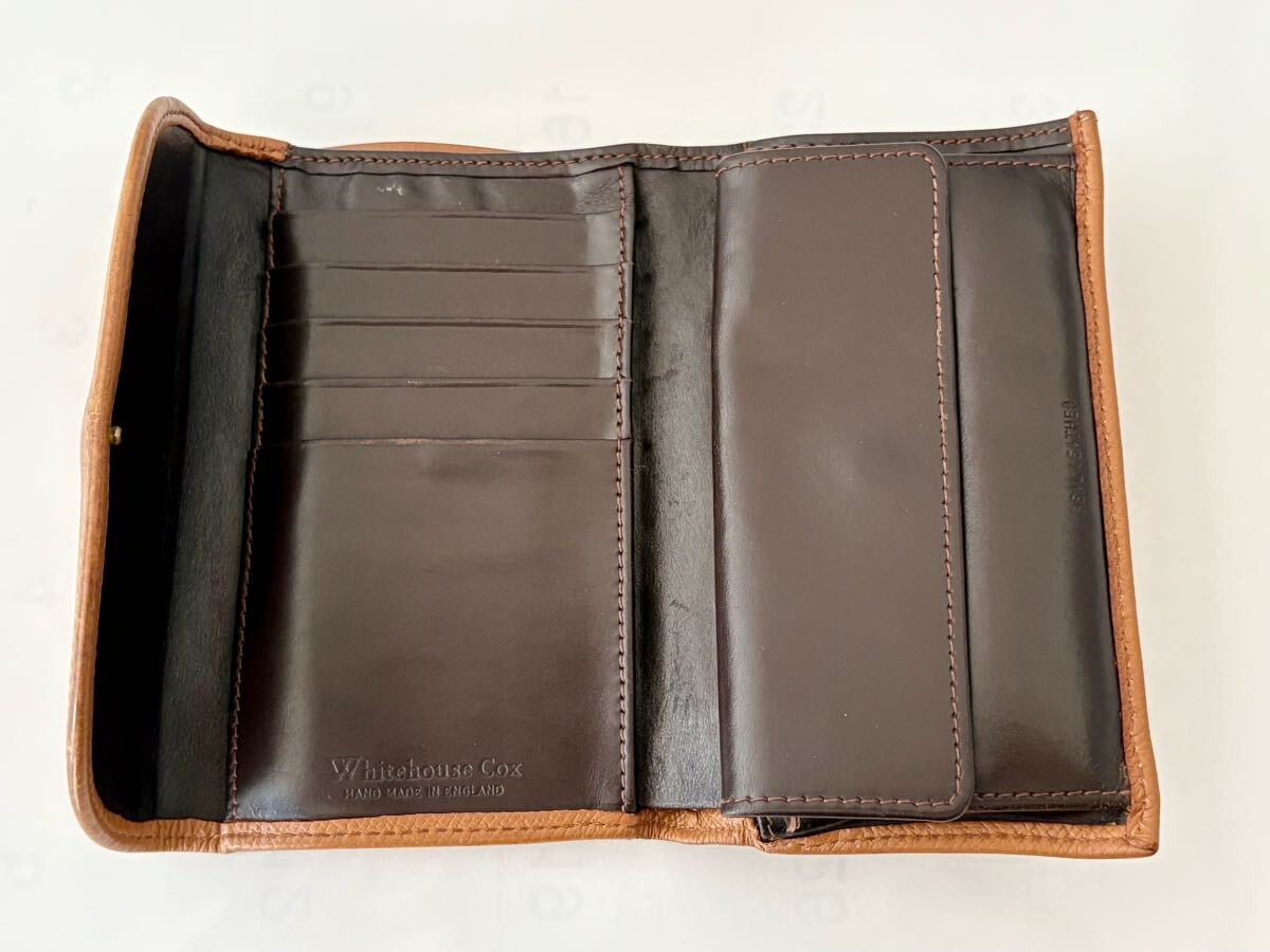 ホワイトハウスコックス 三つ折り財布 ベージュ White House cox ホワイトハウスコックス 三つ折り財布 ベージュ White House cox