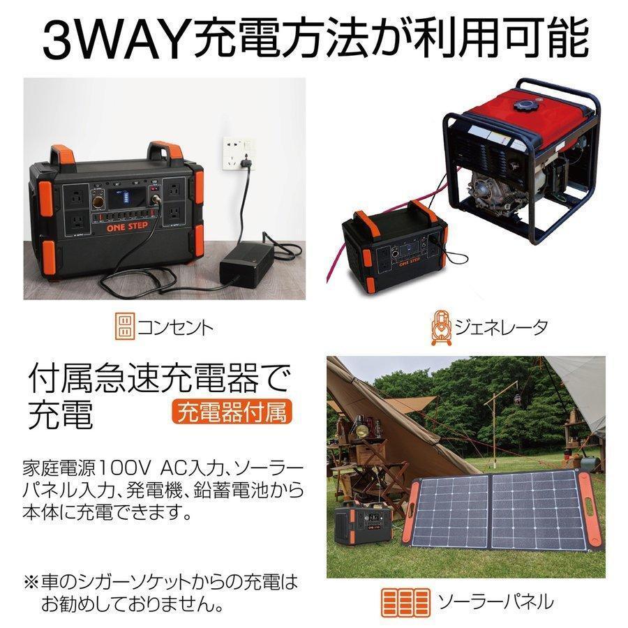 ONE STEP ポータブル電源 327600mAh/1045Wh AC(1000W 瞬間最大2000W)/DC/USB出力口9個 急速Q(mào)C3.0対応　キャンプ　アウトドア　釣り