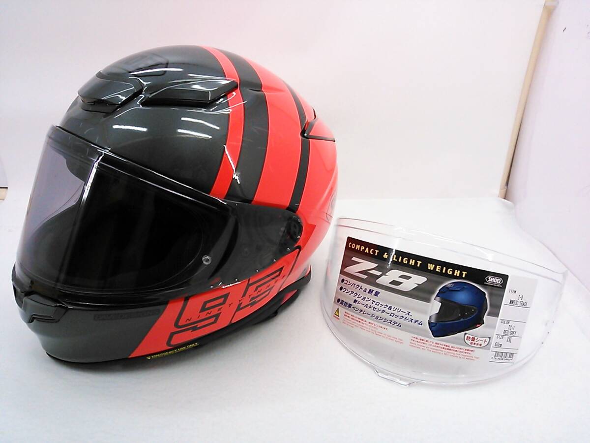 【送料無料】使用回數(shù)少 美品 2023年制 SHOEI ショウエイ Z-8 MM93 COLLECTION TRACK マルケス XXL スモークシールド＆元箱付き ヘルメット