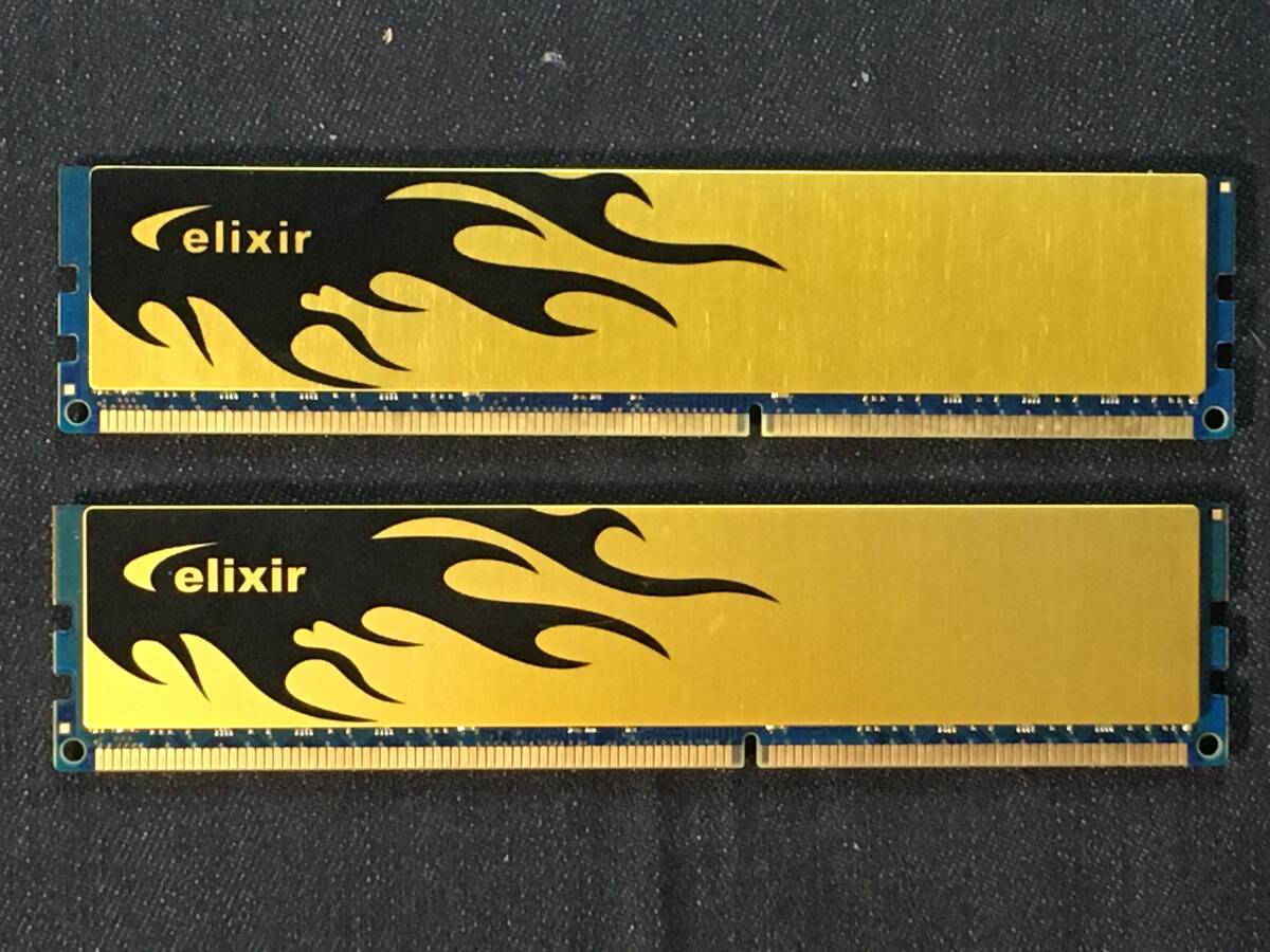 【0710】elixir CFD W3U1600HQ-4G M2X4G64CB8HG9N-DG PC3-12800U デスクトップ メモリ 4GB×2枚