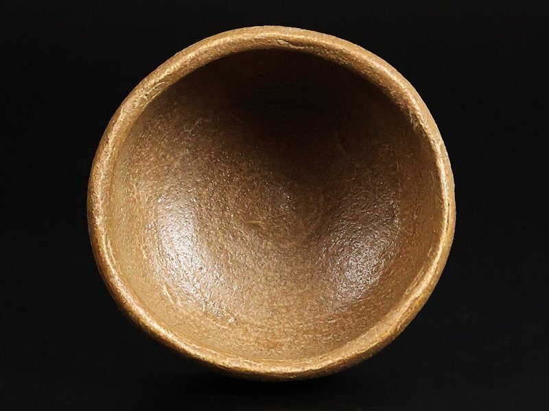 荒川豊蔵 】最上位作 黄瀬戸茶碗 人間国宝 共箱 保証 15985(黄 荒川豊蔵 】最上位作 黄瀬戸茶碗 人間国宝 共箱 保証 15985(黄