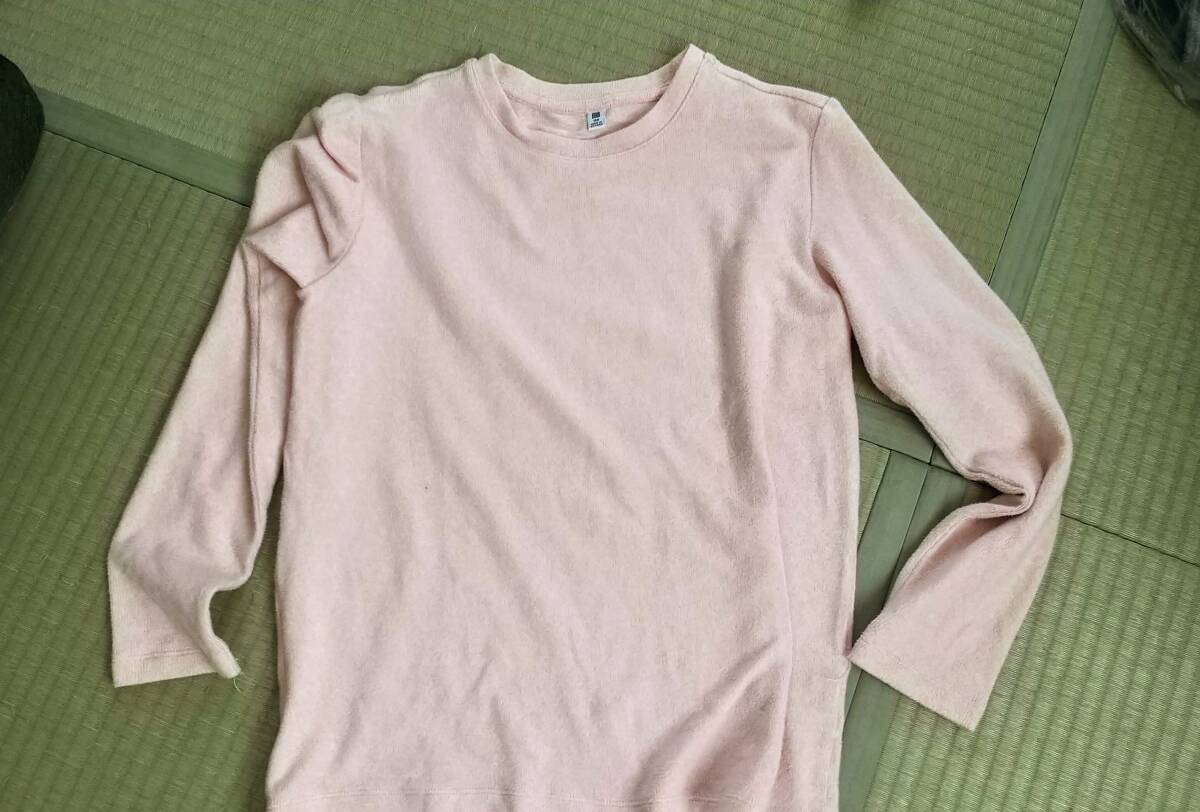 150cm ユニクロ　ソフト　ニットセーターピンク　女の子女子　薄手　UNIQLO　トップス