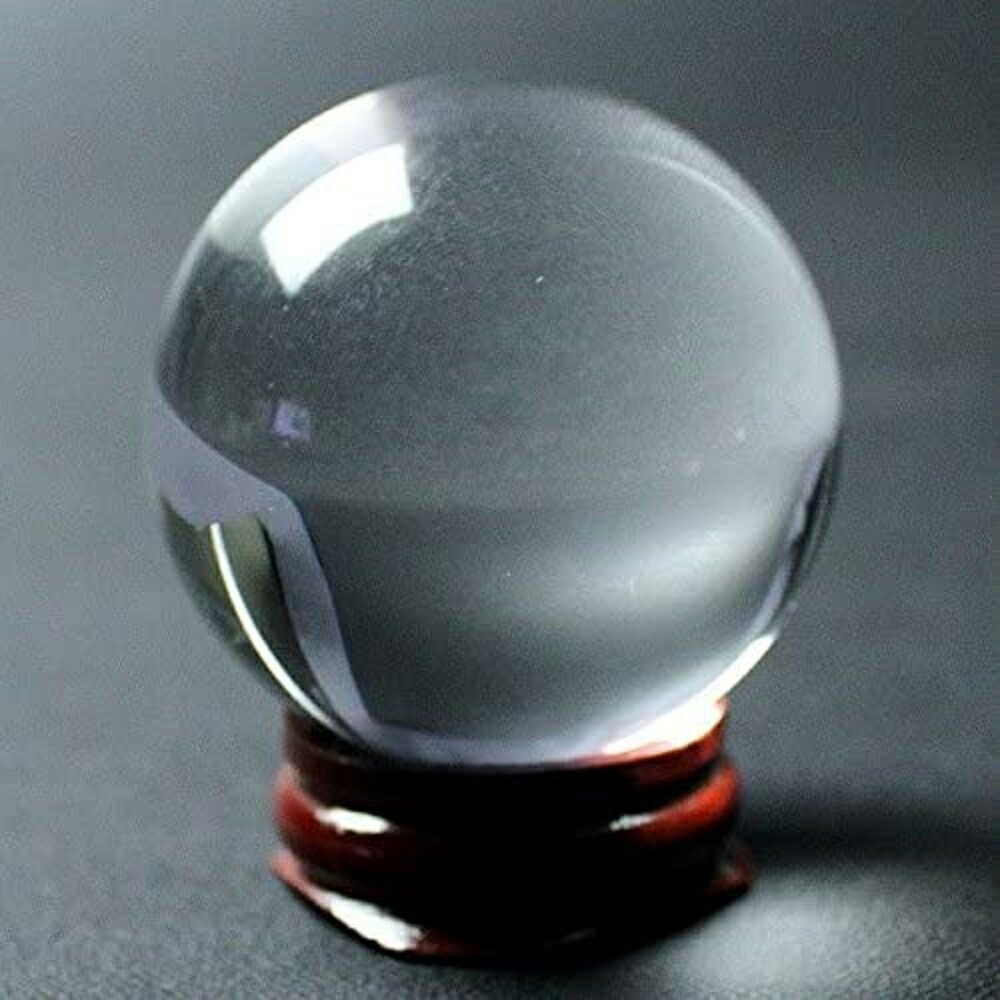 5cm】置物 水晶球 クリスタル 5cm 小 木製 台座付き 運気急上昇 5cm】置物 水晶球 クリスタル 5cm 小 木製 台座付き 運気急上昇