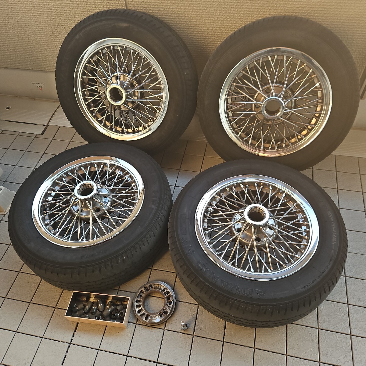 【激レア】レイズ ワイヤー ホイール トヨタ オリジン にて使用していた タイヤ＆ホイール4本セット 15×6.5J 當(dāng)時(shí)物？ 廃盤品？ RAYS