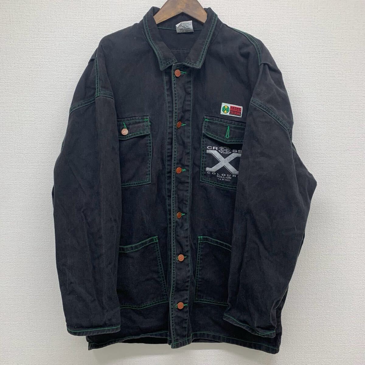 1円〜 CROSS COLOURS クロスカラーズ デニム ジャケット グレー 1円〜 CROSS COLOURS クロスカラーズ デニム ジャケット グレー