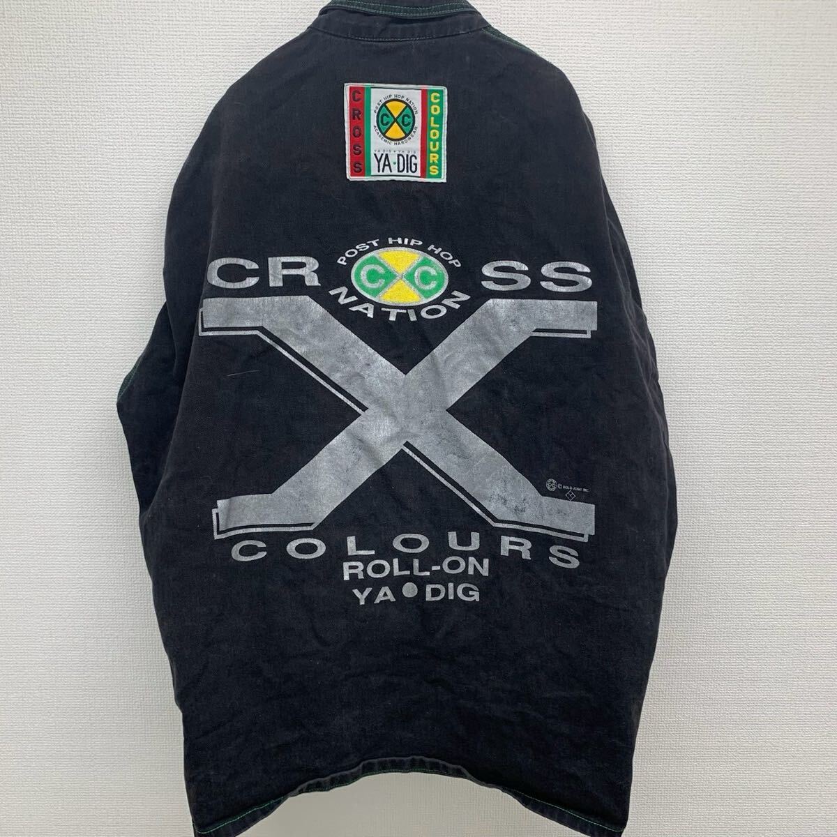 1円〜 CROSS COLOURS クロスカラーズ デニム ジャケット グレー 1円〜 CROSS COLOURS クロスカラーズ デニム ジャケット グレー