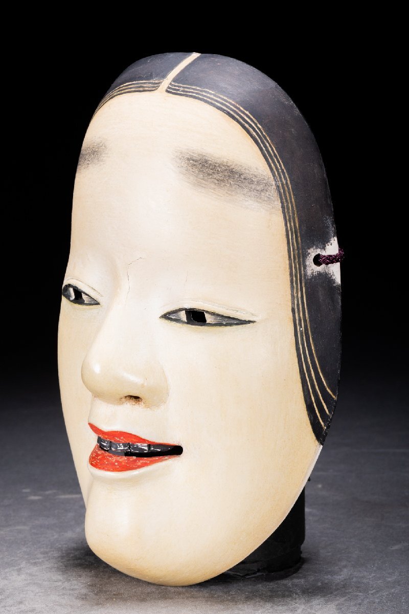 善古堂】時代物 能面師【大和】作 小面仕 覆付き 能面 神楽面