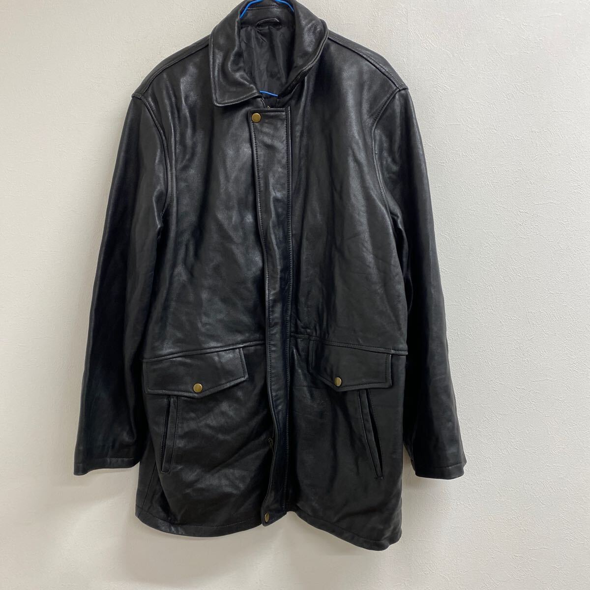 blackleder 古着 レザージャケット ブラック 羊革 3Lサイズ ら14 blackleder 古着 レザージャケット ブラック 羊革 3Lサイズ ら14