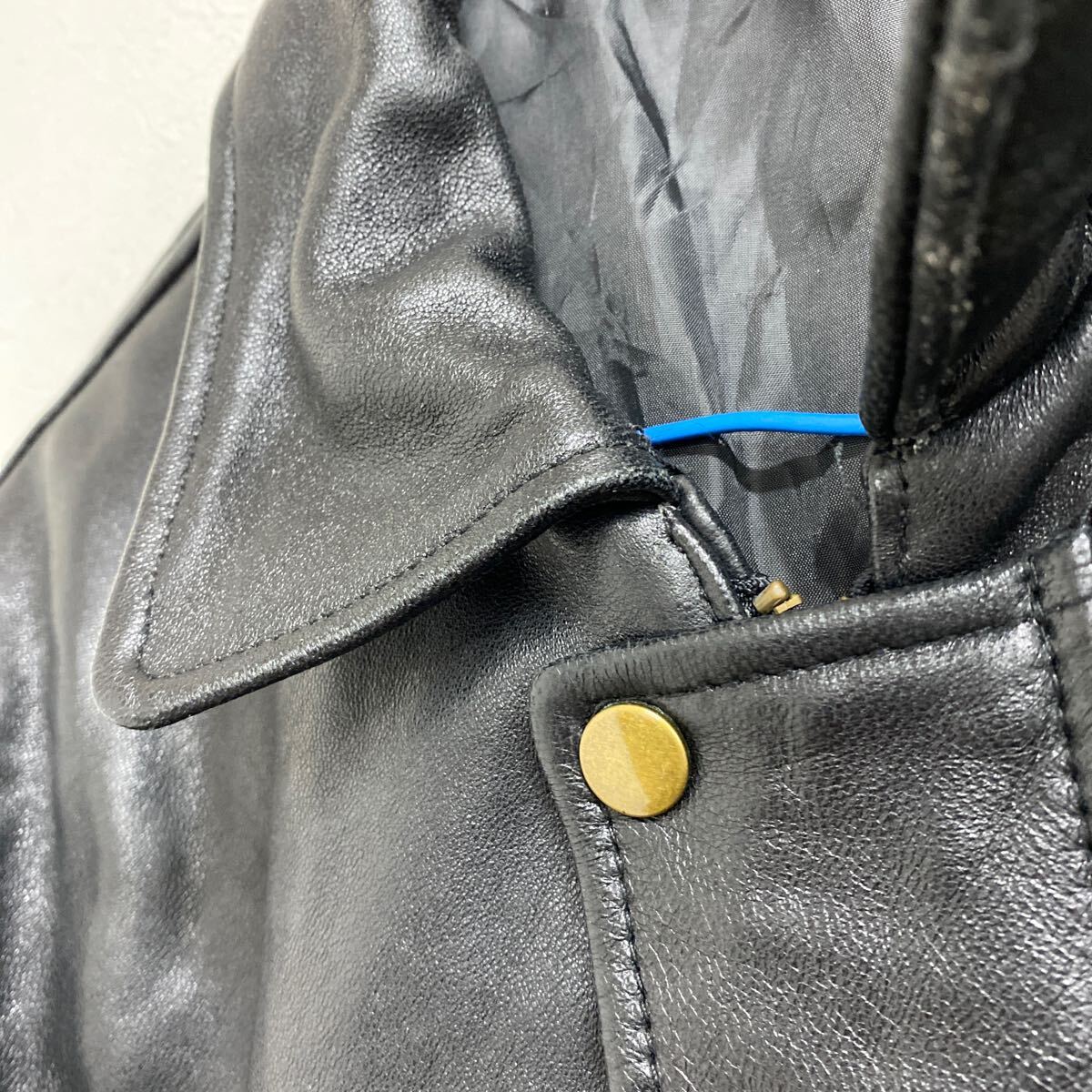 blackleder 古着 レザージャケット ブラック 羊革 3Lサイズ ら14 blackleder 古着 レザージャケット ブラック 羊革 3Lサイズ ら14