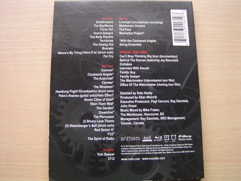 ★Clockwork Angels Tour / クロックワーク・エンジェルズ・ツアー輸入版ＤＶＤ中古品★DVD4枚までクリックポスト185円_画像2