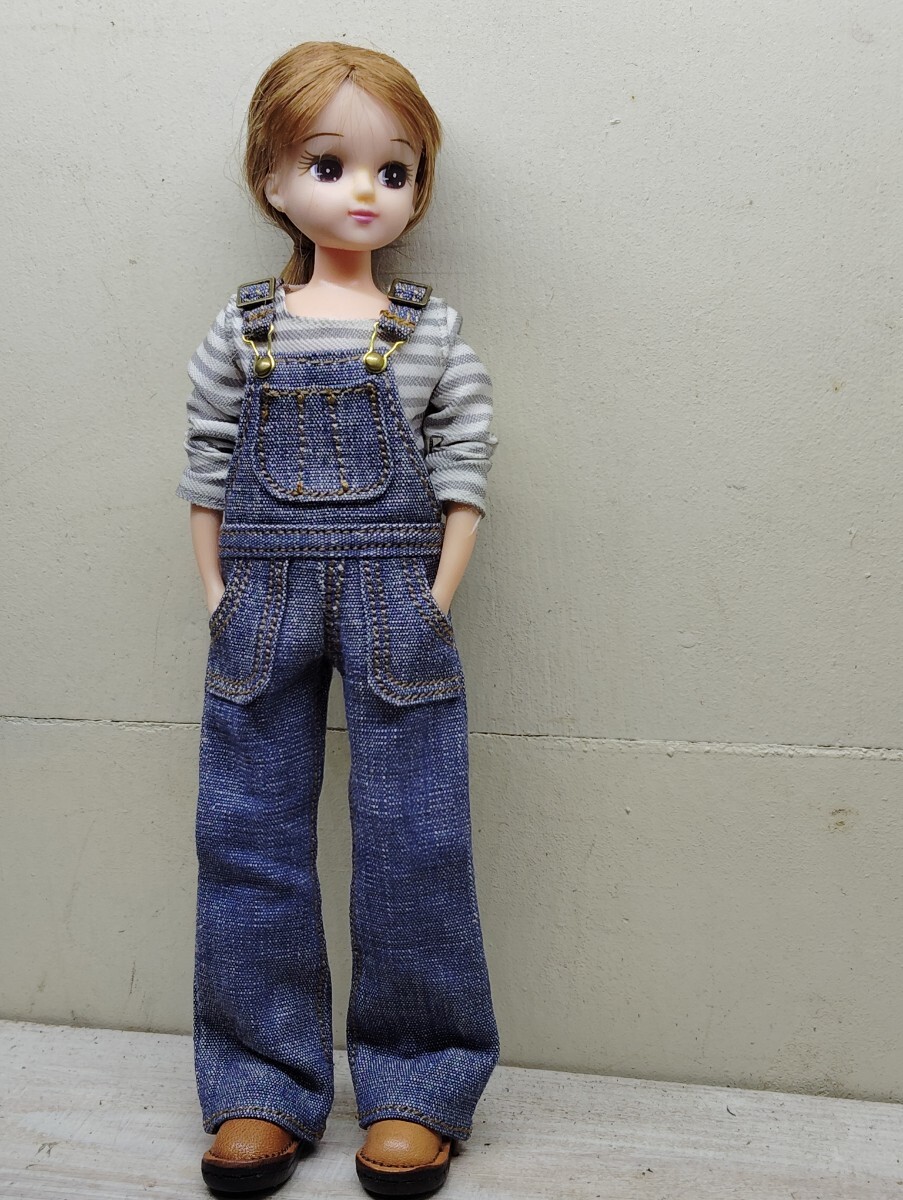  ручная работа Denim комбинезон Licca-chan Blythe размер 220 наружный Fit 