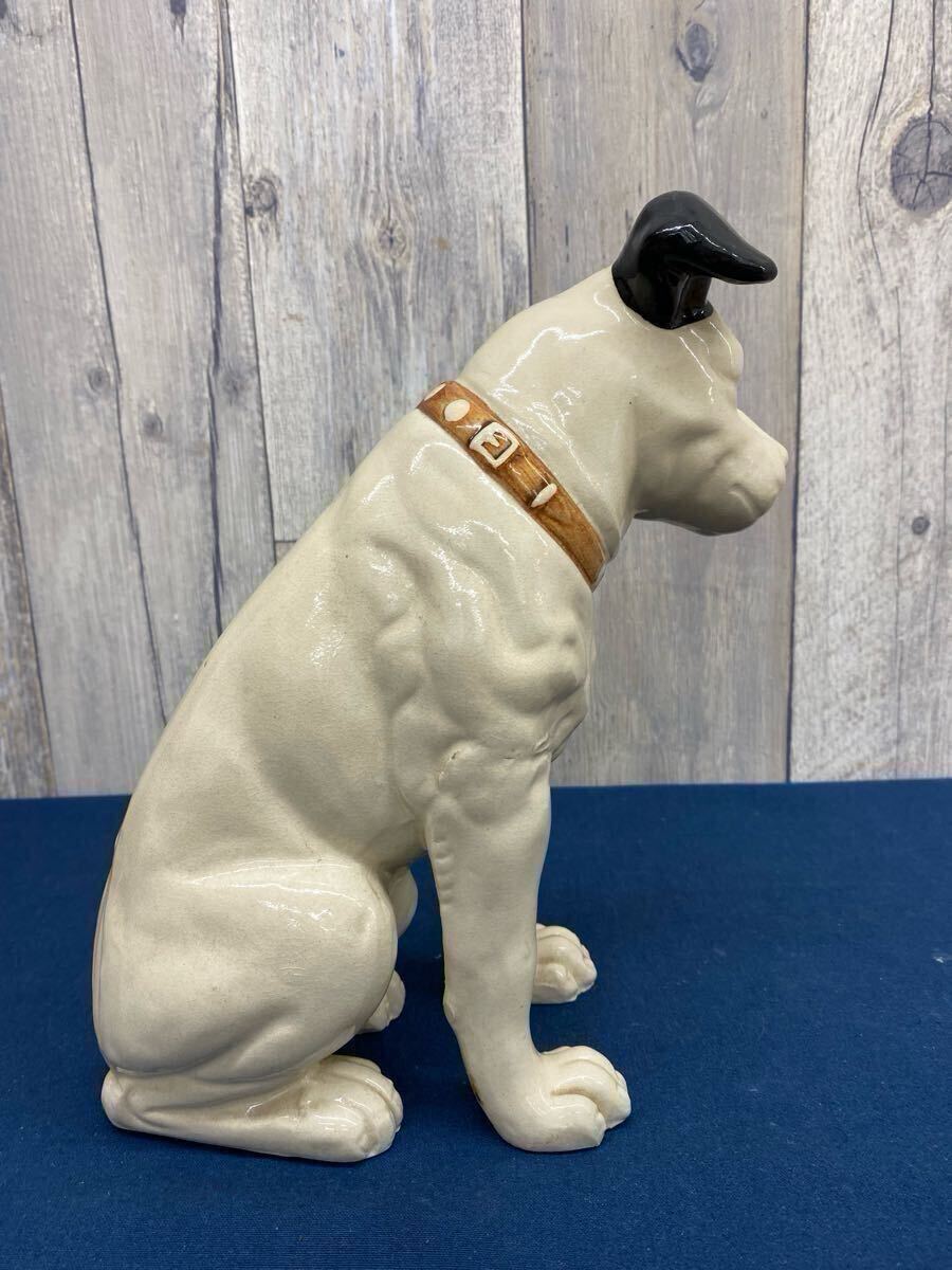 N6123〉 Victor ビクター ニッパー犬 昭和レトロ 陶器 置物 高さ N6123〉 Victor ビクター ニッパー犬 昭和レトロ 陶器 置物 高さ