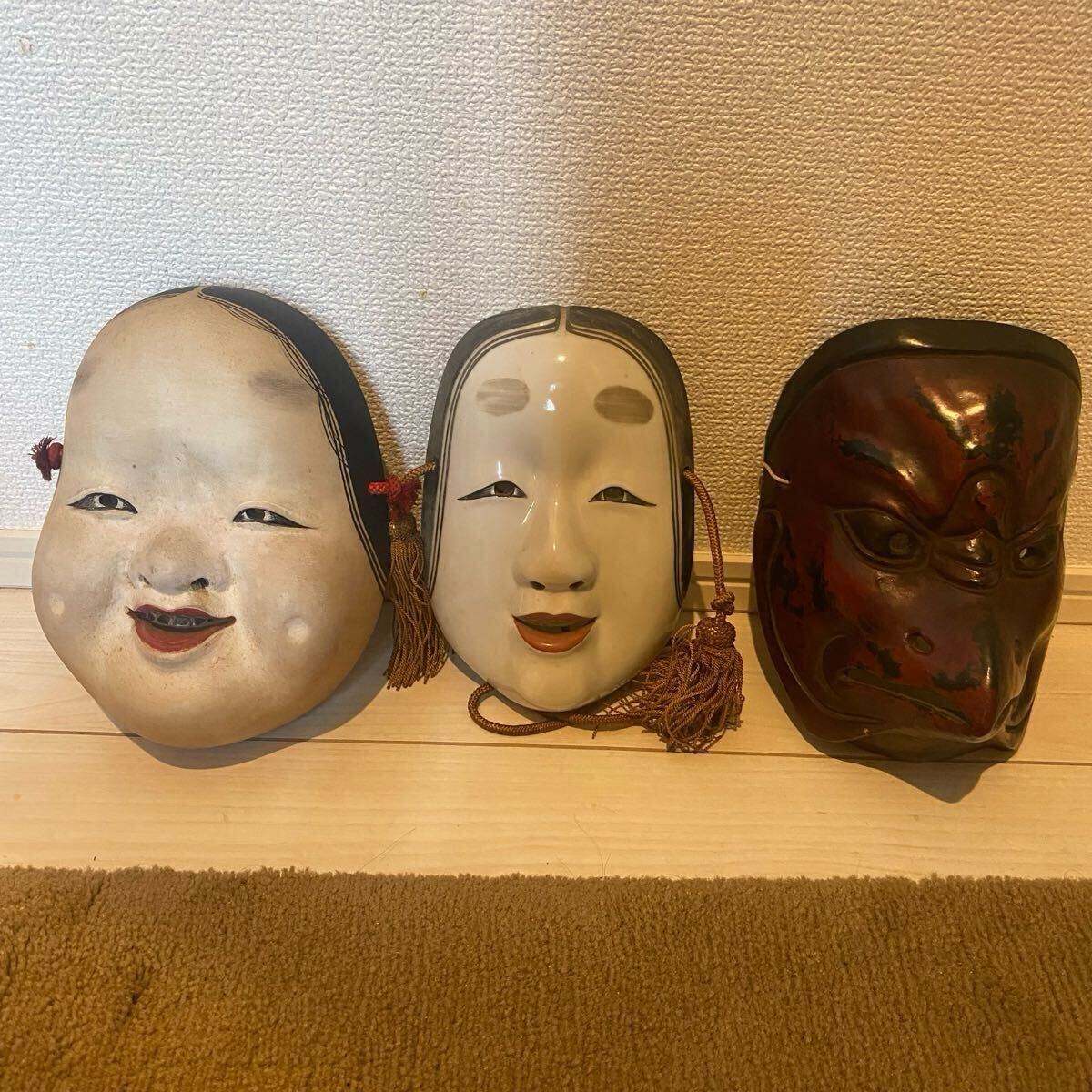 能面 小面 お面 時代物 陶器 木彫り 神楽面 伝統芸能 木彫壁飾り 能面 小面 お面 時代物 陶器 木彫り 神楽面 伝統芸能 木彫壁飾り
