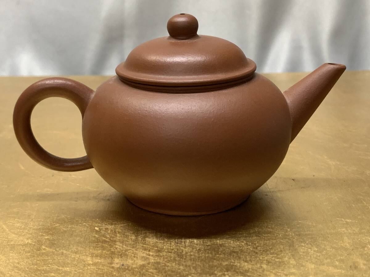 旧家収蔵品 中国宜興 単孔 在銘 朱泥煎茶器 紫砂壺 煎茶道具 旧家収蔵品 中国宜興 単孔 在銘 朱泥煎茶器 紫砂壺 煎茶道具