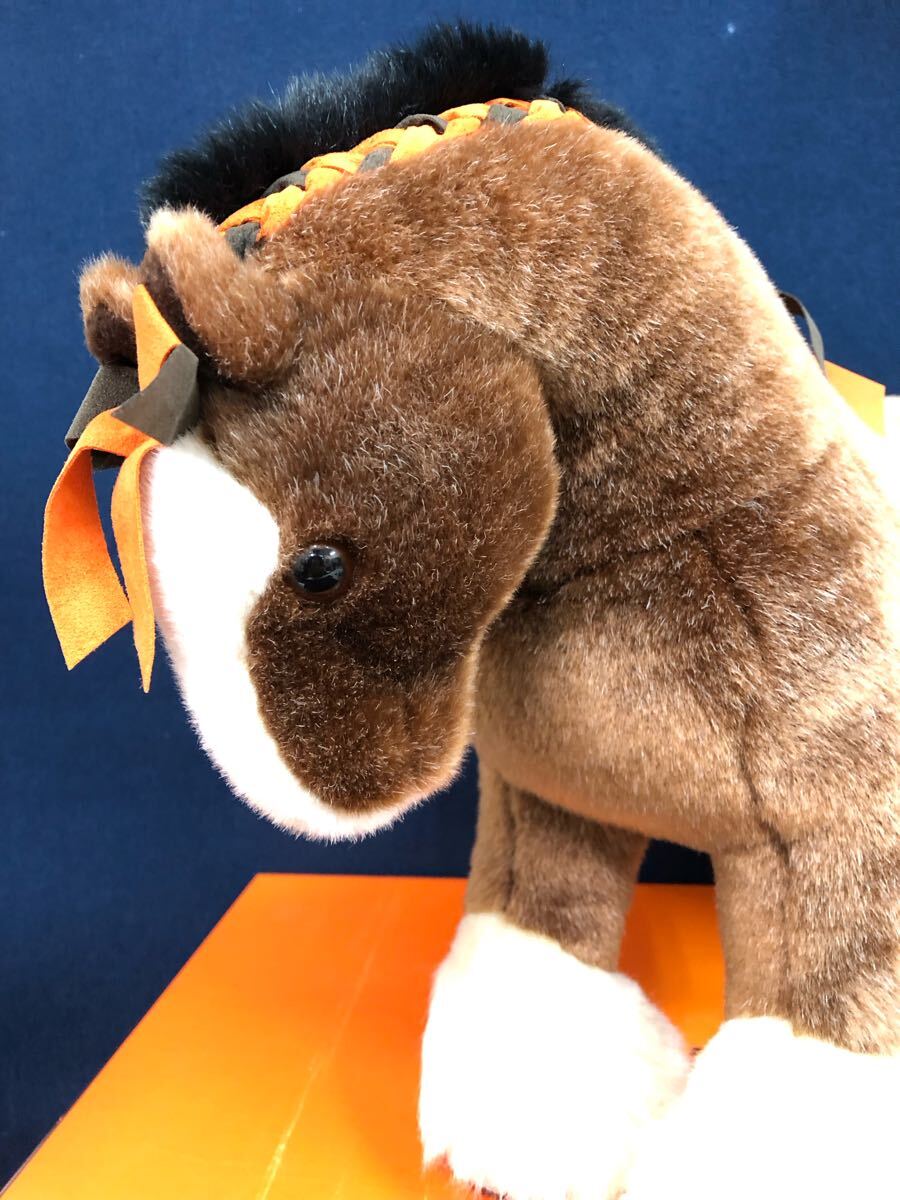 HERMES エルミー PM ぬいぐるみ ブラウン ホワイト アクリル HERMES エルミー PM ぬいぐるみ ブラウン ホワイト アクリル