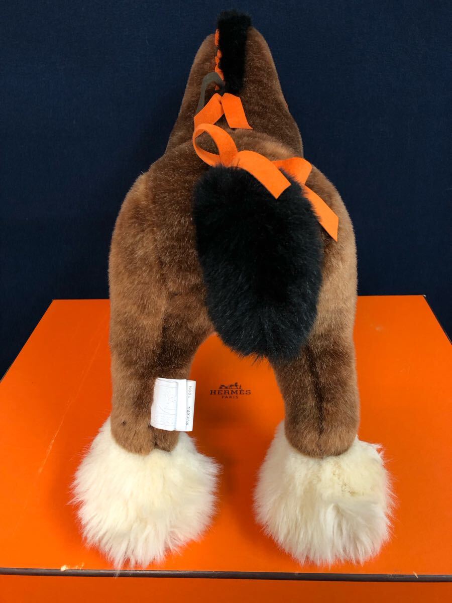 HERMES エルミー PM ぬいぐるみ ブラウン ホワイト アクリル HERMES エルミー PM ぬいぐるみ ブラウン ホワイト アクリル