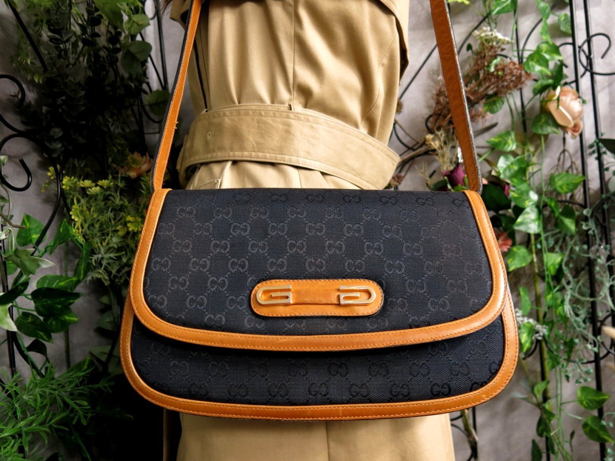 ○超美品○GUCCI オールド グッチ○フラップ○GGキャンバス ○超美品○GUCCI オールド グッチ○フラップ○GGキャンバス