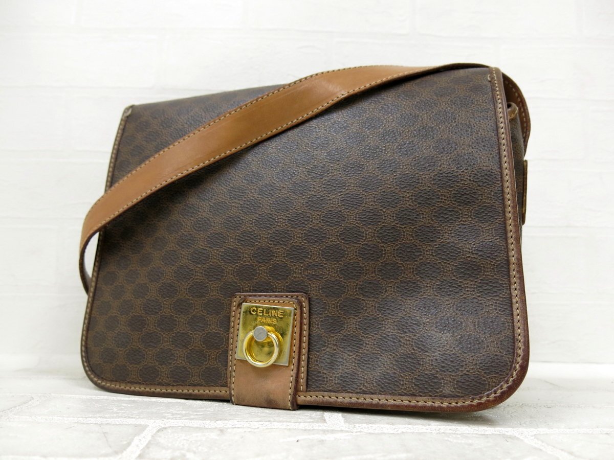 ◇美品◇CELINE セリーヌ◇マカダム◇PVC カーフ レザー 本革 ◇美品◇CELINE セリーヌ◇マカダム◇PVC カーフ レザー 本革