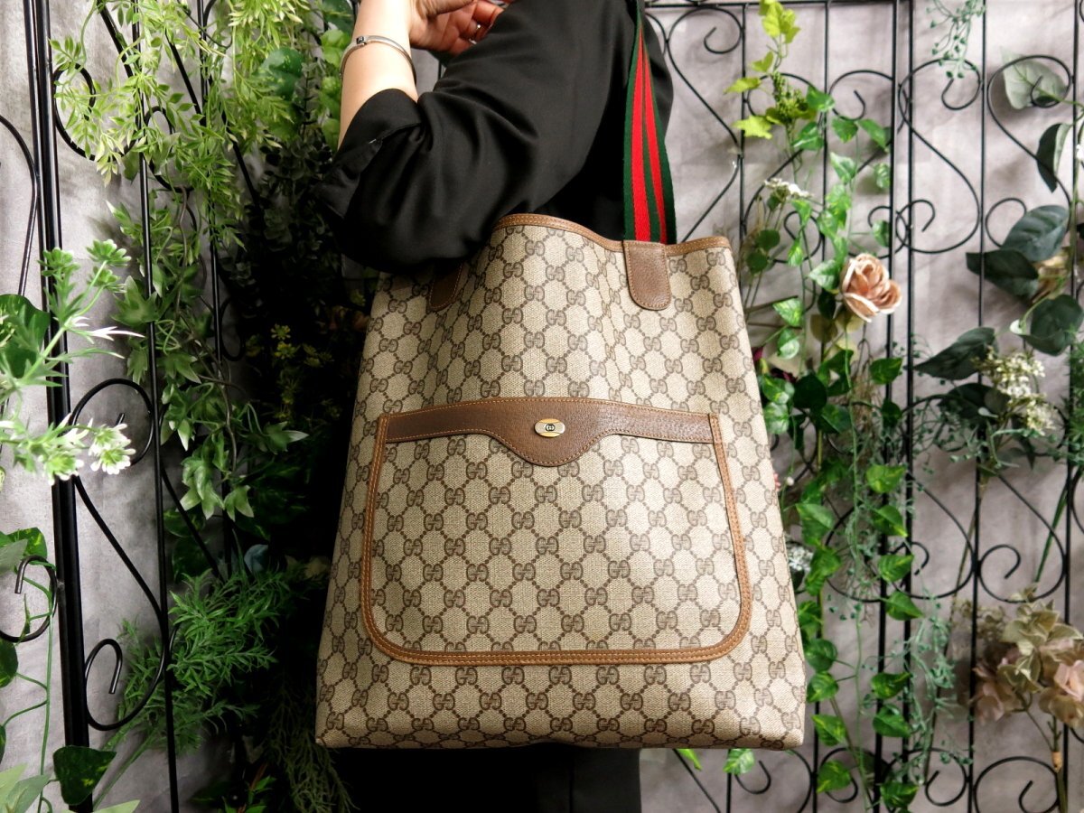 超美品○GUCCI オールド グッチ○シェリー○GGスプリーム○PVC 超美品○GUCCI オールド グッチ○シェリー○GGスプリーム○PVC
