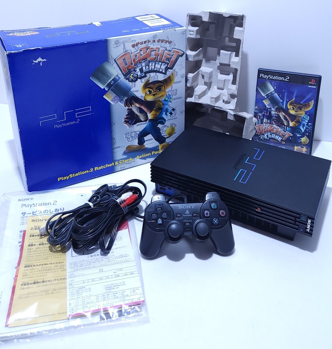  Sony PS2 корпус PlayStation 2 PlayStation2 SCPH-39000RC, управление Rico she кривошип игра soft, редкий товар retro игра с ящиком рабочий товар (i-34)