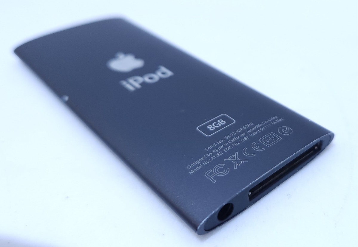 Apple iPod nano 5世代 ブラック 黒 8GB本體 動作確認済み 美品/動作品(F-11)