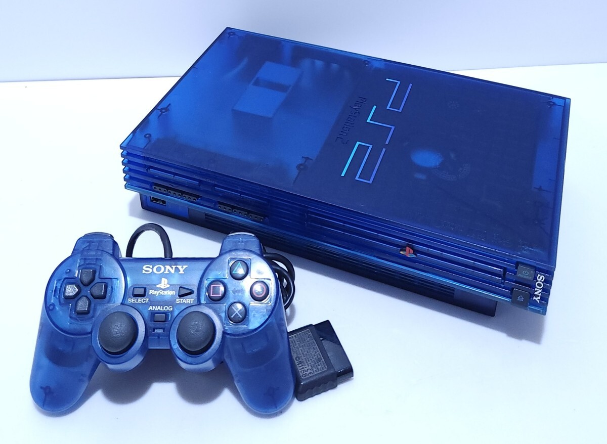 PS2 PlayStation 2 SCPH-37000 Ocean Blue Console SONY Japan