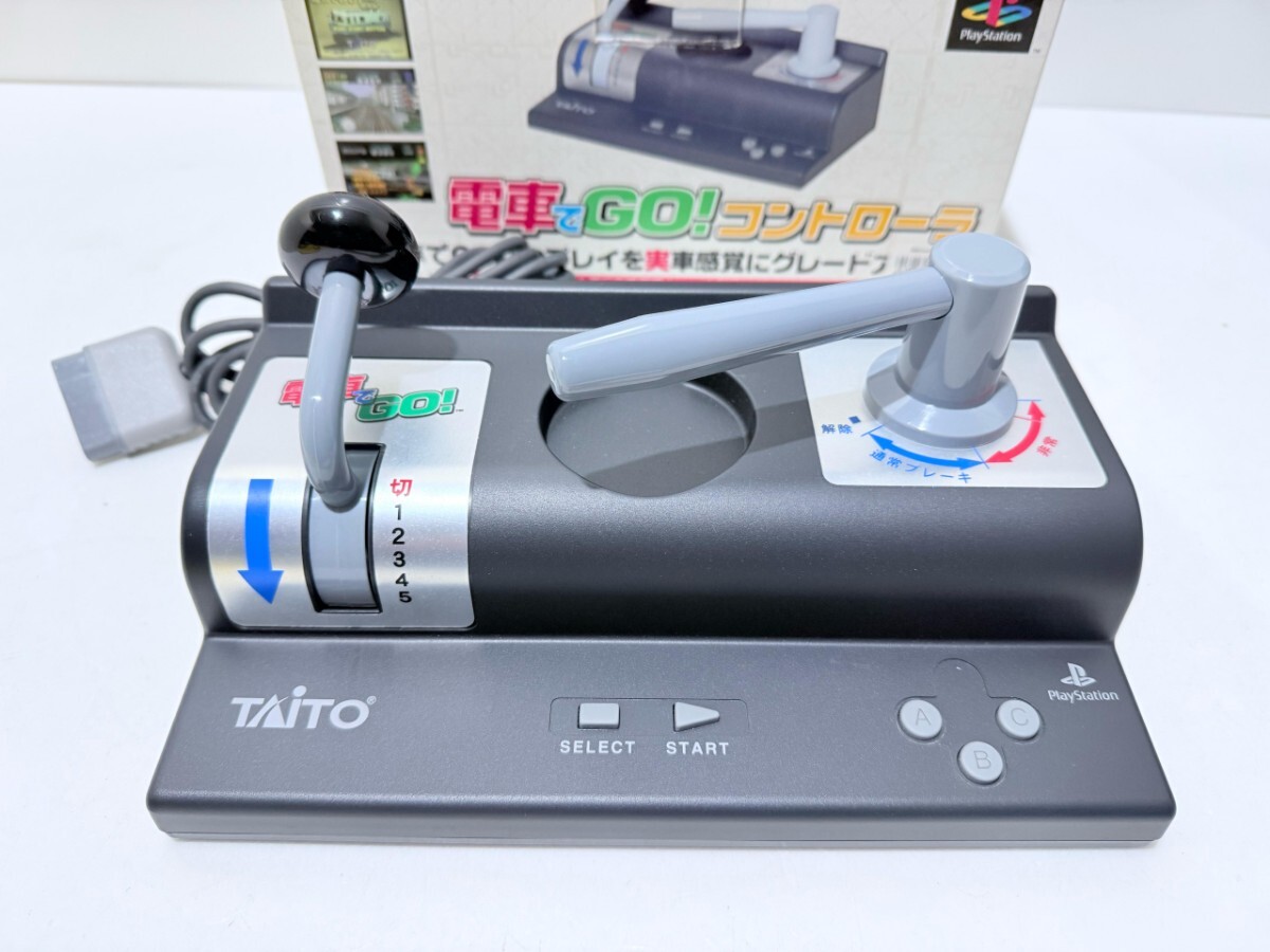  электропоезд .GO! PS PlayStation контроллер TAITO тугой - с ящиком прекрасный товар / рабочий товар рабочее состояние подтверждено (U-31)