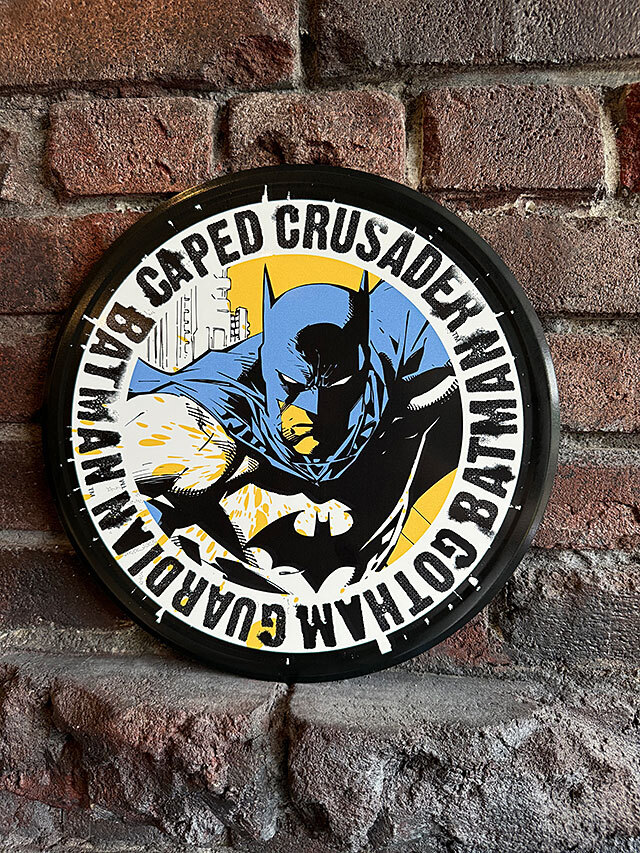 DCコミックス　バットマン　ラウンド型　ブリキ看板　（GOTHAM GURDIAN） ■ アメリカン雑貨 アメリカ雑貨