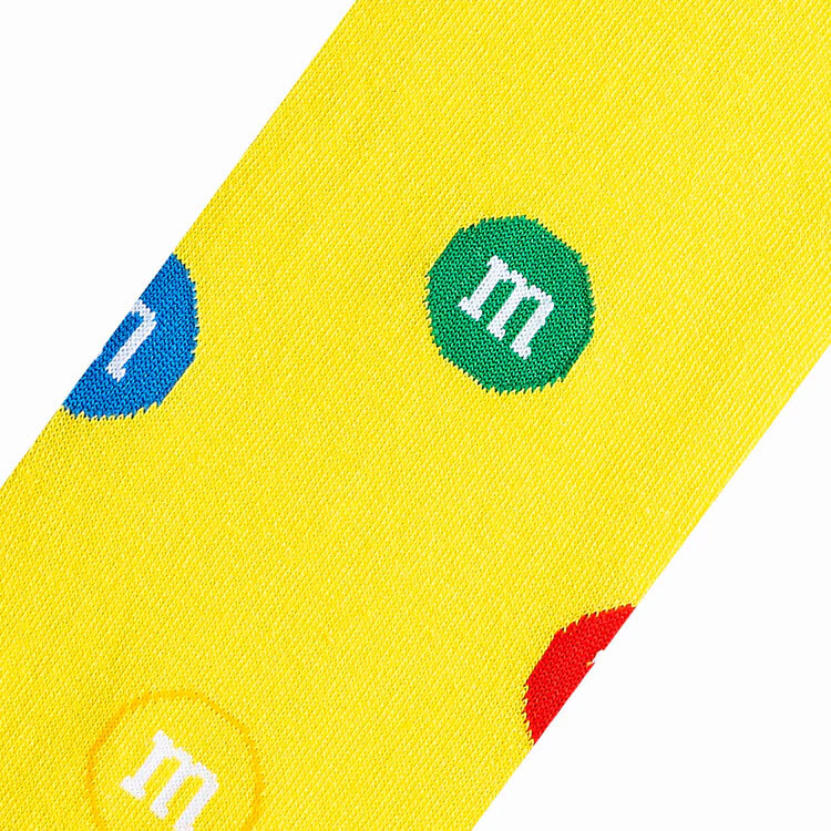 ODD SOX　M&M'S　ソックス?。∕&M'S SPLIT YELLOW）　靴下　26～30cm　オッドソックス ■ アメリカン雑貨 アメリカ雑貨
