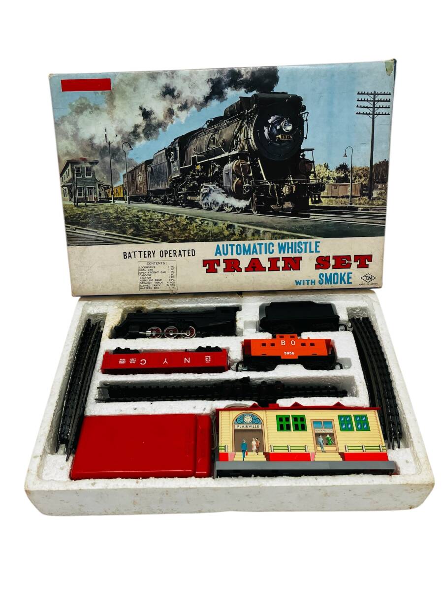 【ホビー・玩具】＊動作未確認/箱付き＊AUTOMATIC WHISTLE TORAIN SET WITH SMOKE / 鉄道模型 SL 蒸気機関車 / 日本製 ビンテージ レトロ